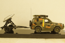 Toyota Land Cruiser 90 with Rocket Launcher trailer (Zaporizhzhia 2022), TruckTyr 1:43