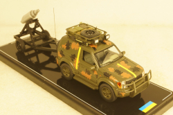 Toyota Land Cruiser 90 with Rocket Launcher trailer (Zaporizhzhia 2022), TruckTyr 1:43