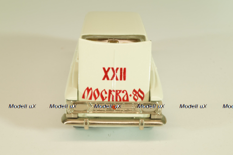 Москвич-433 А5, белый, Сентябрь 1978г., Олимпиада 80, капот 3 зажима,Тантал/Радон 1:43 Новая