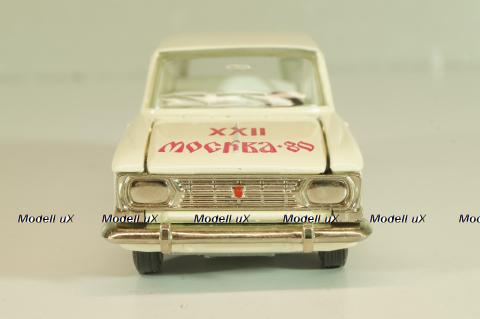 Москвич-427 А4, белый, Июль 197.г., Олимпиада 80, капот 2 зажима, Тантал/Радон 1:43 Новая
