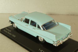 Plymouth Savoy Sedan 1959, blue, WB289, WhiteBox 1:43
