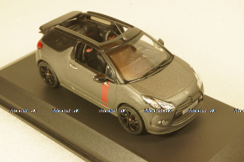 Citroen DS3 convertible (open roof), grey 2014, Norev 1:43