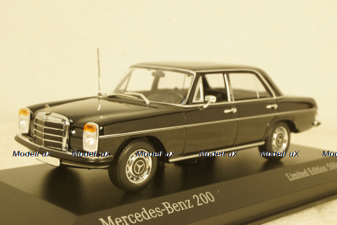 Mercedes 200 1968 black, 943034004,  Minichamps 1:43 