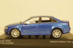 Audi RS4 2004 blue metallic, 943014603,  Minichamps 1:43