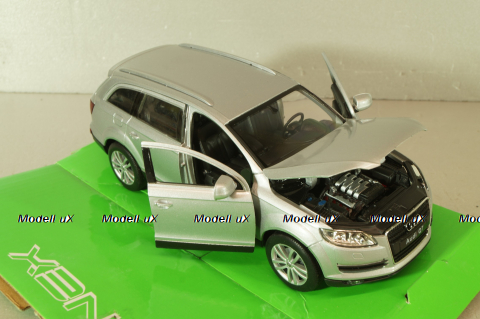 Audi Q7 2005, white, WEL22481SILVER, Welly 1:24