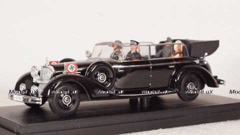 Mercedes 770K Cabriolet With Adolf Hitler Eva Braun SS, CAR023, RIO 1:43