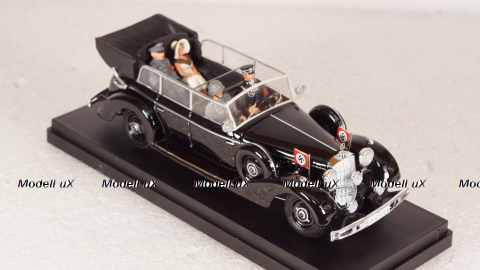 Mercedes 770K Cabriolet With Adolf Hitler Eva Braun SS, CAR023, RIO 1:43