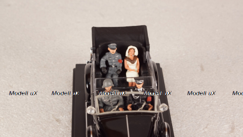 Mercedes 770K Cabriolet With Adolf Hitler Eva Braun SS, CAR023, RIO 1:43
