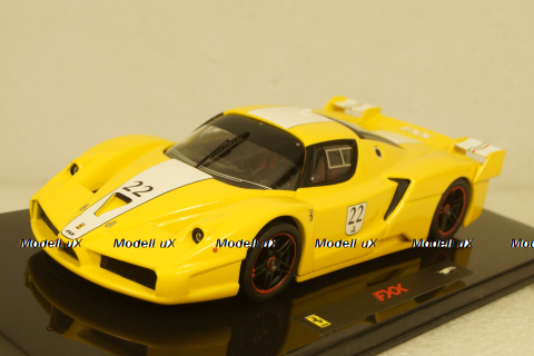 Ferrari FXX 2006, yellow with white stripe, Hot Wheels Elite 1:43