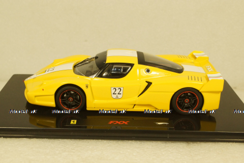 Ferrari FXX 2006, yellow with white stripe, Hot Wheels Elite 1:43