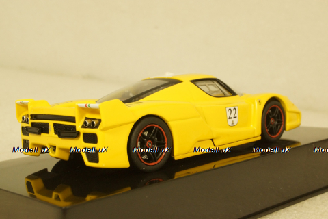 Ferrari FXX 2006, yellow with white stripe, Hot Wheels Elite 1:43