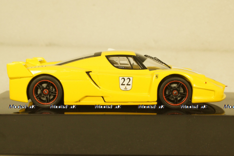 Ferrari FXX 2006, yellow with white stripe, Hot Wheels Elite 1:43
