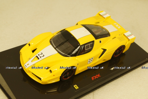 Ferrari FXX 2006, yellow with white stripe, Hot Wheels Elite 1:43