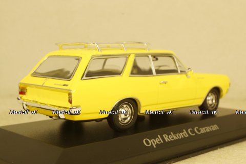 Opel Rekord C Caravan 1969, yellow, 940046110,  Maxichamps 1:43