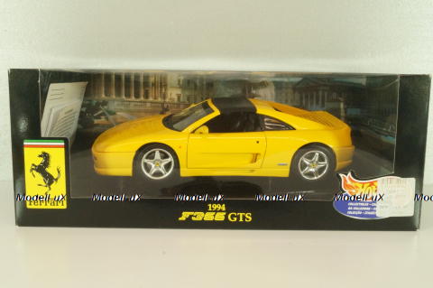 Ferrari F355 GTS 1994, yellow, 239212, Hot Wheels 1:18
