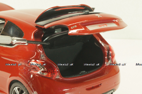 Peugeot 208 GTI 2013, red, 184700, Norev 1:18