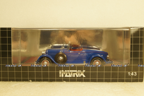 Duesenberg Model X McFarlan Boat Roadster blue, MX50406-041, Matrix 1:43