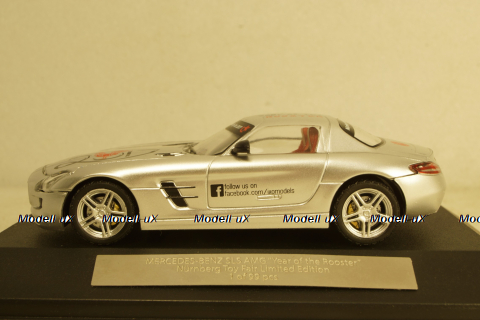 Mercedes SLS AMG ToyFair Nürnberg 2017, silver, IXO 1:43