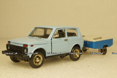 Ваз-2121 Нива с прицепом Скиф, Июнь 1989г.,  Тантал/Радон  1:43