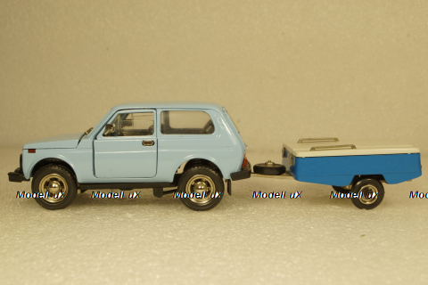 Ваз-2121 Нива с прицепом Скиф, Июнь 1989г.,  Тантал/Радон  1:43