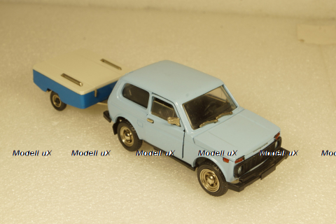 Ваз-2121 Нива с прицепом Скиф, Июнь 1989г.,  Тантал/Радон  1:43