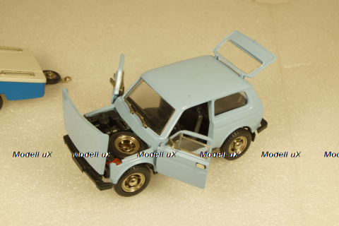Ваз-2121 Нива с прицепом Скиф, Июнь 1989г.,  Тантал/Радон  1:43