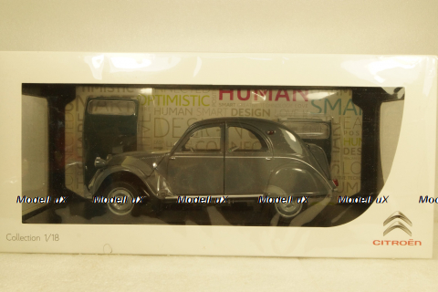 Citroen 2CV AZL Malle Bombee 1957, grey, Norev 1:18