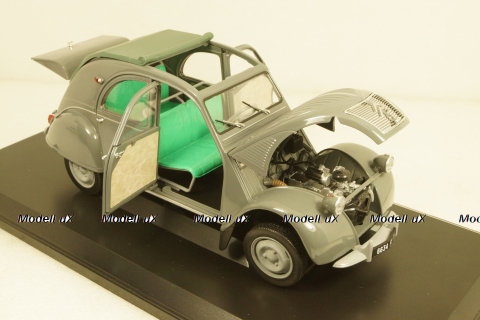 Citroen 2CV AZL Malle Bombee 1957, grey, Norev 1:18