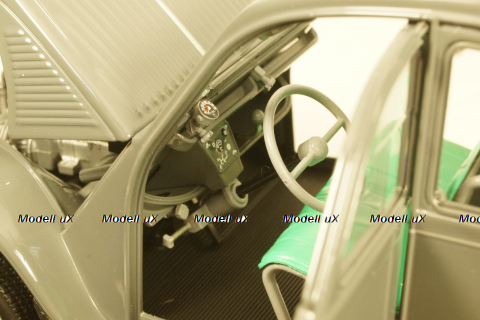 Citroen 2CV AZL Malle Bombee 1957, grey, Norev 1:18