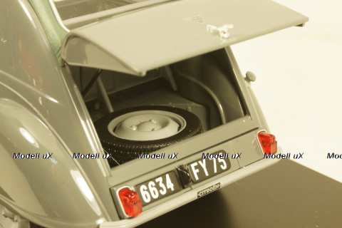 Citroen 2CV AZL Malle Bombee 1957, grey, Norev 1:18