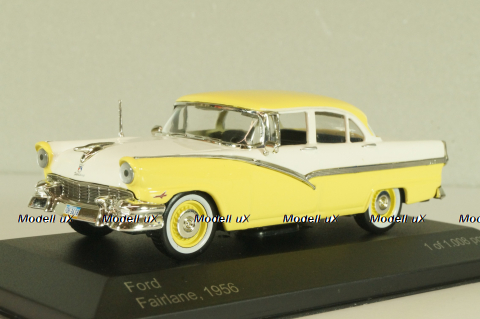 Ford Fairlane 1956, yellow/white, WB043, Whitebox 1:43