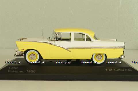 Ford Fairlane 1956, yellow/white, WB043, Whitebox 1:43