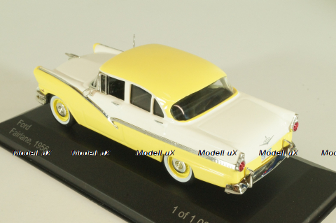 Ford Fairlane 1956, yellow/white, WB043, Whitebox 1:43