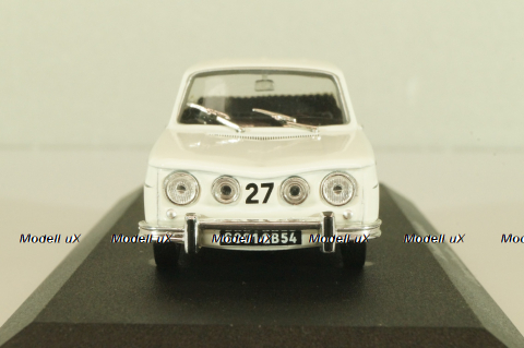 Renault 8 Gordini #27 rally 1968, white, 2235020, Atlas 1:43