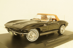 Chevrolet Corvette Stingray Cabriolet 1963 black, 189055, Norev 1:18 