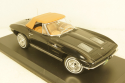 Chevrolet Corvette Stingray Cabriolet 1963 black, 189055, Norev 1:18 