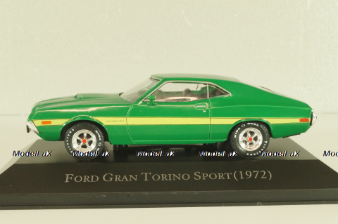 Ford Gran Torino Sport 1972, green, DAM007, American cars, Altaya 1:43
