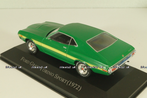 Ford Gran Torino Sport 1972, green, DAM007, American cars, Altaya 1:43
