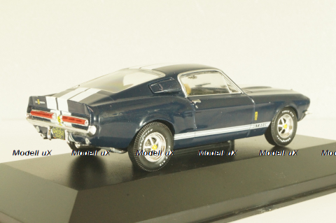 Ford Mustang Shelby GT500 1967 dark blue with white stripes, DAM001, American cars, Altaya 1:43