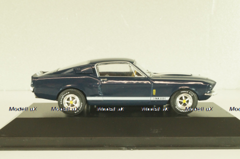 Ford Mustang Shelby GT500 1967 dark blue with white stripes, DAM001, American cars, Altaya 1:43