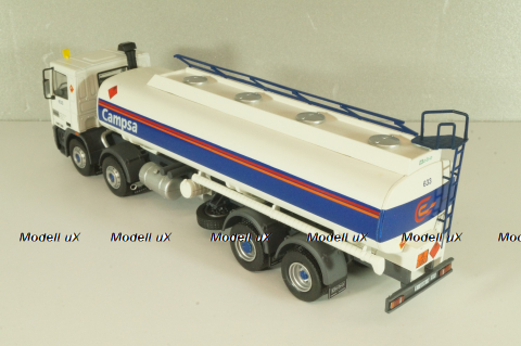 Pegaso Troner 1437, fuel tanker "Campsa" 1991, white with blue line, Camiones Espanoles, №1, Salvat 1:43
