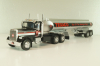 Freightliner FLC 120 64T truck with Semitrailer Texaco 1977, silver/ black, American trucks, Spain, #72, Altaya 1:43