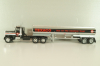 Freightliner FLC 120 64T truck with Semitrailer Texaco 1977, silver/ black, American trucks, Spain, #72, Altaya 1:43