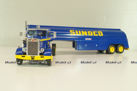 Peterbilt 281 truck with Semitrailer "SUNOCO" 1962, blue, American trucks, Spain, #91, Altaya 1:43