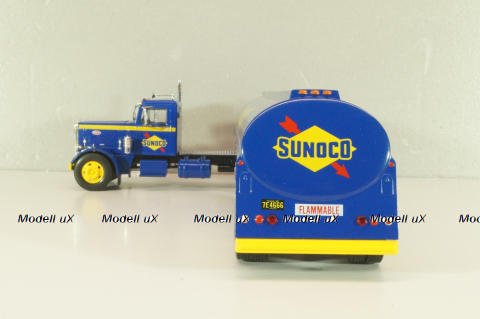 Peterbilt 281 truck with Semitrailer "SUNOCO" 1962, blue, American trucks, Spain, #91, Altaya 1:43