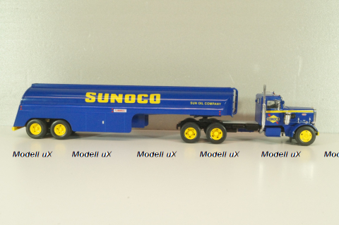 Peterbilt 281 truck with Semitrailer "SUNOCO" 1962, blue, American trucks, Spain, #91, Altaya 1:43