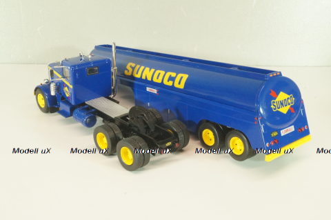Peterbilt 281 truck with Semitrailer "SUNOCO" 1962, blue, American trucks, Spain, #91, Altaya 1:43