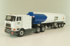 International Eagle Cabover, truck with Semitrailer YPF 1997, white/blue, American trucks, Spain, #87, Altaya 1:43