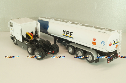 International Eagle Cabover, truck with Semitrailer YPF 1997, white/blue, American trucks, Spain, #87, Altaya 1:43