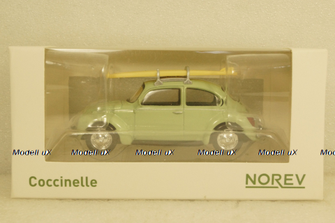 Volkswagen Beetle Coccinelle 1973 with surfing board, 430401-3, Norev 1:43